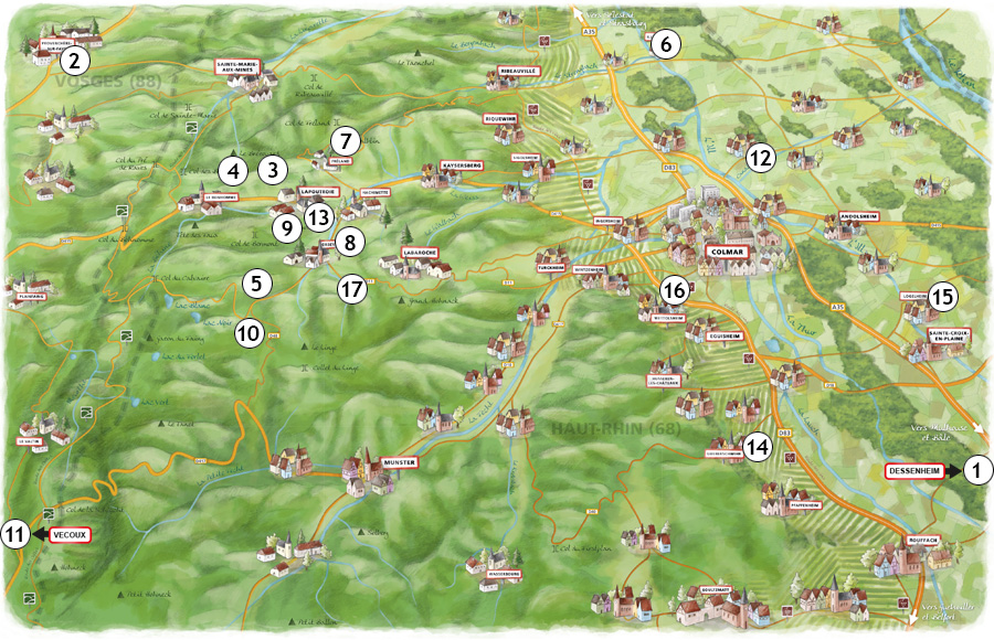 La carte des producteurs du Cellier des Montagnes